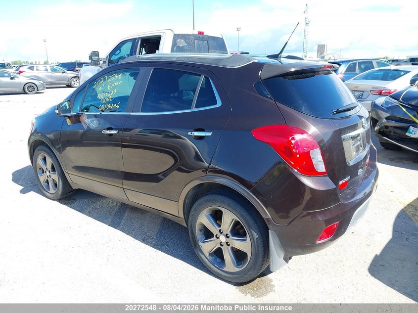 Vin: kl4cjasb1eb698624, lot: 10283532, buick encore 20143
