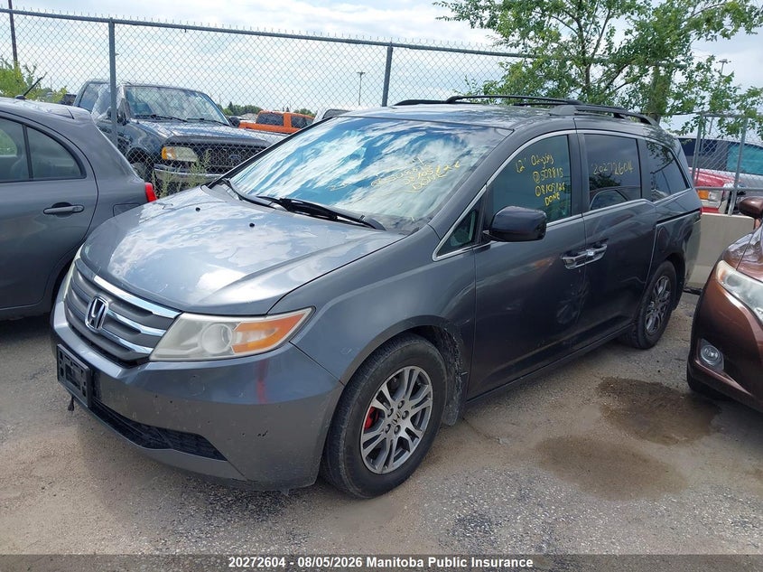 Vin: 5fnrl5h47cb508815, lot: 10283588, honda odyssey ex 20122