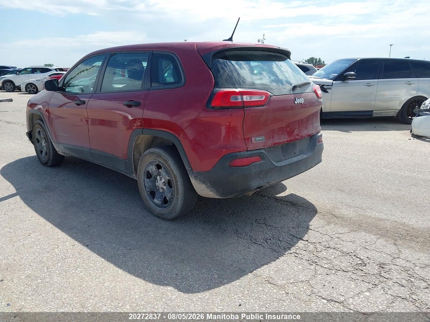 Vin: 1c4pjlab8ew302640, lot: 10283821, jeep cherokee sport 20143