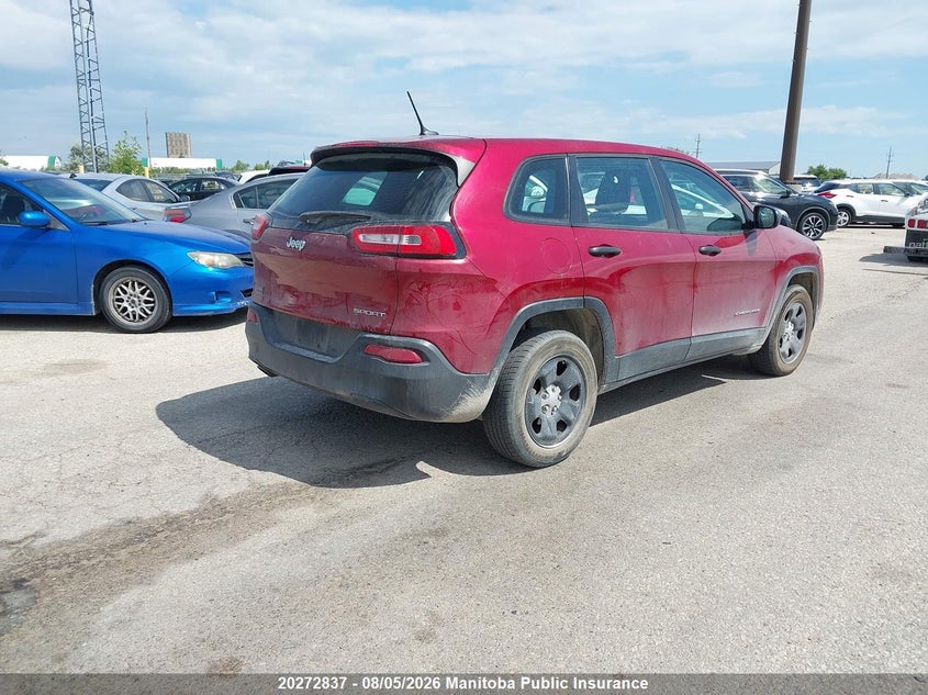 Vin: 1c4pjlab8ew302640, lot: 10283821, jeep cherokee sport 20144