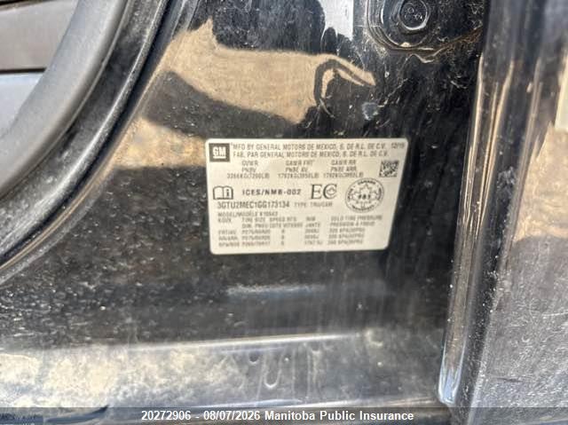 2016 GMC SIERRA PICKUP 5.3L V8 FI OHV 16V NF2