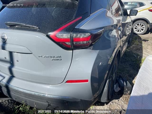 Vin: 5n1az2ds4pc101855, lot: 10284079, nissan murano platinum 20233