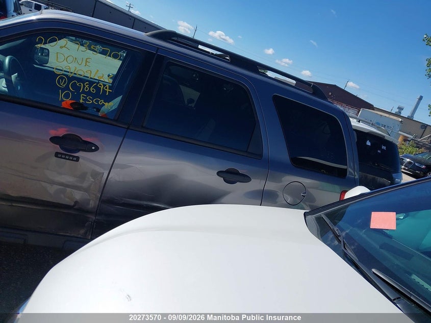 Vin: 1fmcu0d78akc98694, lot: 10284554, ford escape xlt 20103