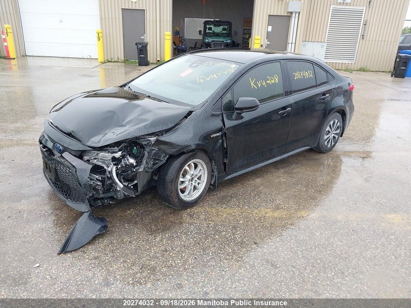 Vin: jtdbbmbe2mj036386, lot: 10285016, toyota corolla hybrid 20212