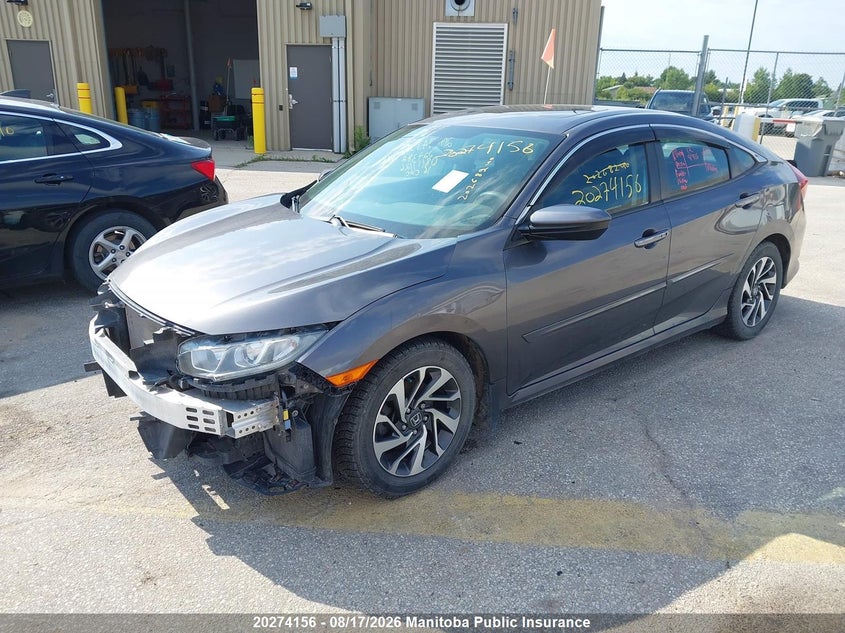 2016 Honda Civic, Front, IAAI, VIN 2HGFC2F73GH024382 — photo 2