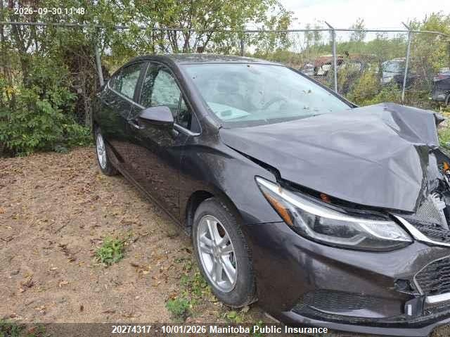 Vin: 1g1be5sm3g7298805, lot: 10285301, chevrolet cruze lt turbo 20161