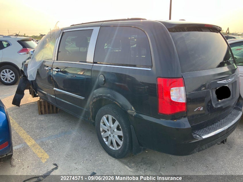 Vin: 2a4rr8dg7br625405, lot: 10285555, chrysler town & country touring 20114
