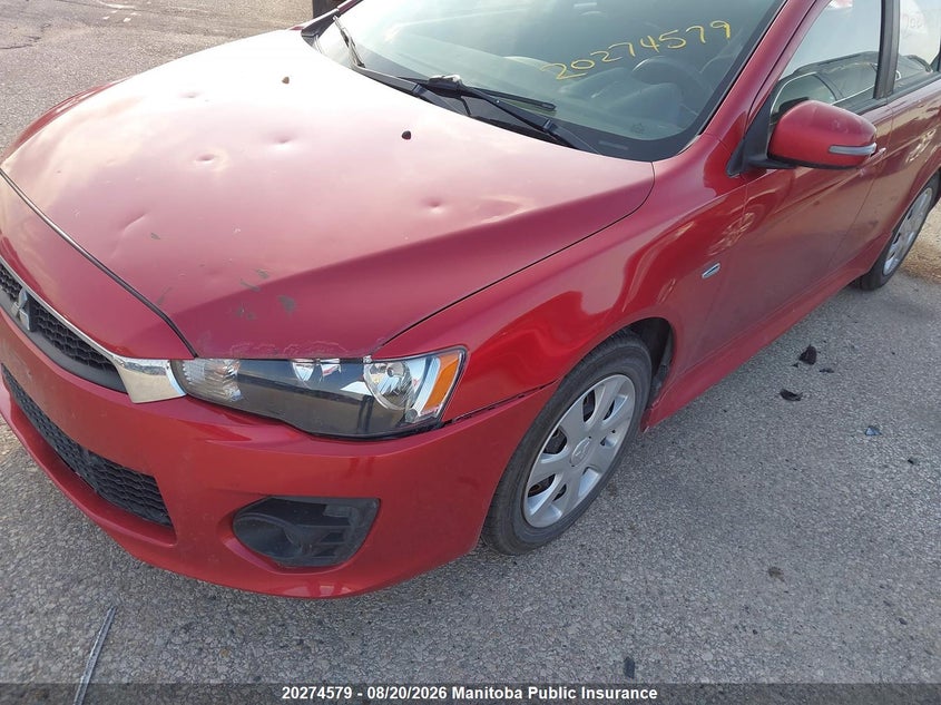 2017 Mitsubishi Lancer, Hail, IAAI, VIN JA32U2FU8HU603817 — photo 2