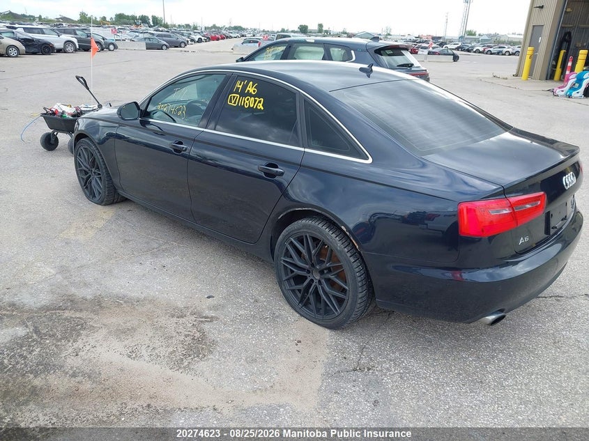 Vin: wauffcfc6en118072, lot: 10285607, audi a6 2.0t quattro 20143