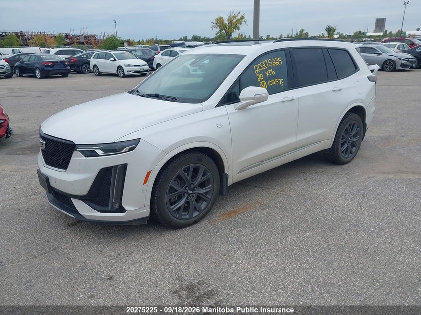Vin: 1gykpgrs6lz102575, lot: 10286209, cadillac xt6 null 20202
