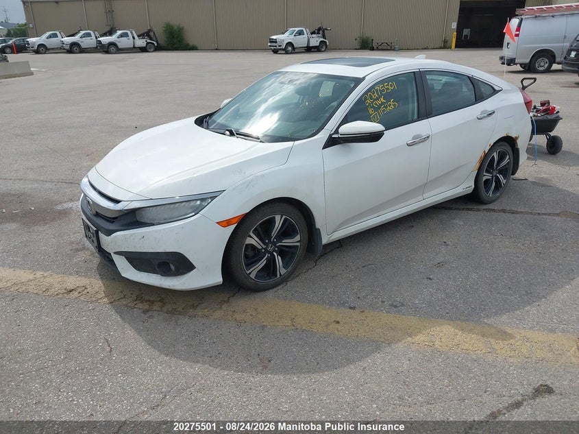 2016 Honda Civic, Град, IAAI, VIN 2HGFC1F9XGH115225 — фото 2