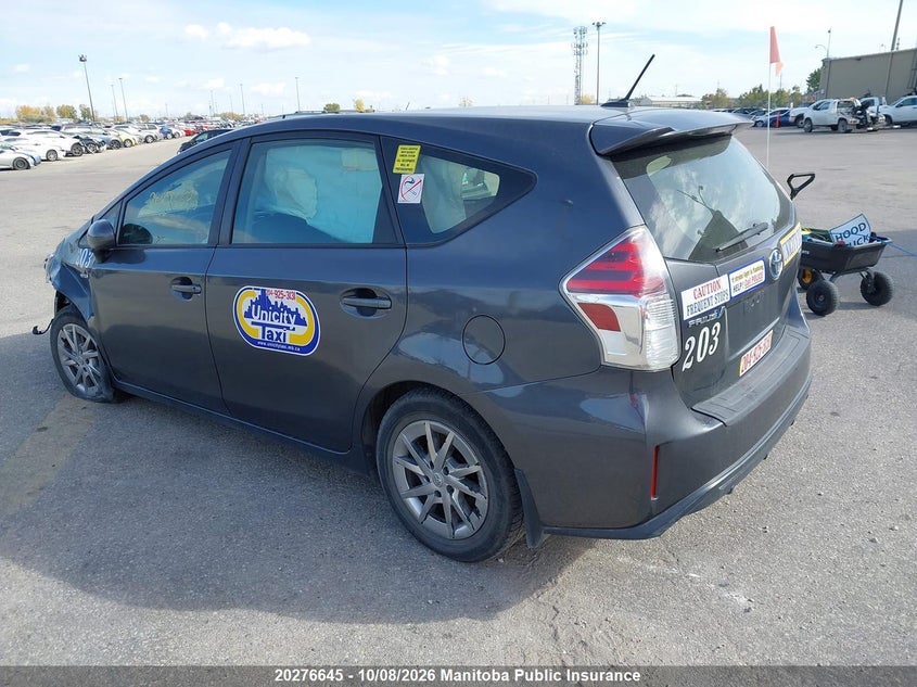 Vin: jtdzn3eu8gj051384, lot: 10287629, toyota prius v 20163