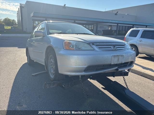 2002 Honda Civic, All Over, IAAI, VIN 2HGES15812H923303 — photo 2