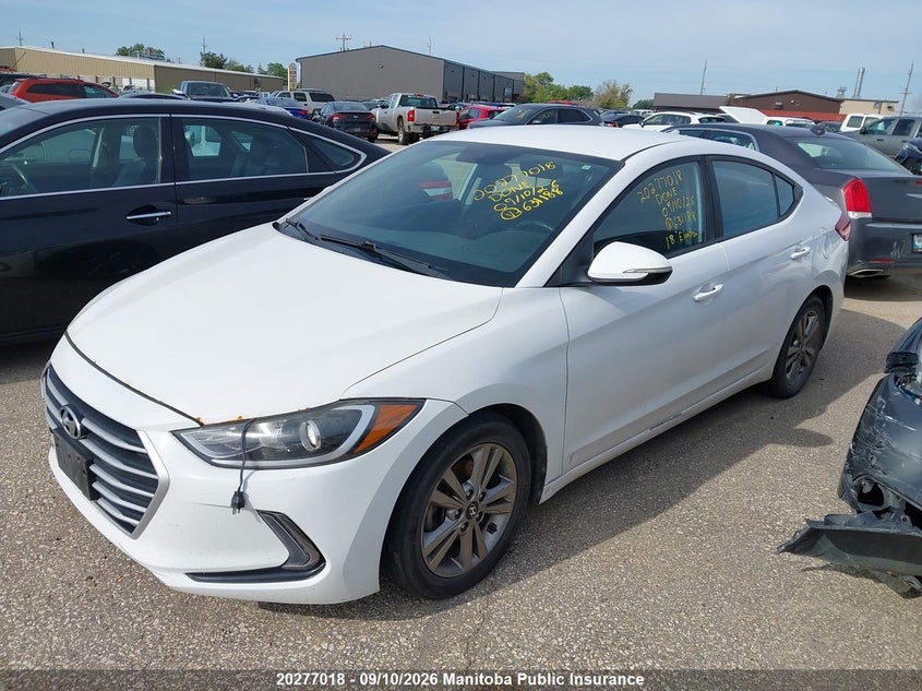 Vin: kmhd84lf9ju631188, lot: 10288002, hyundai elantra gl 20182