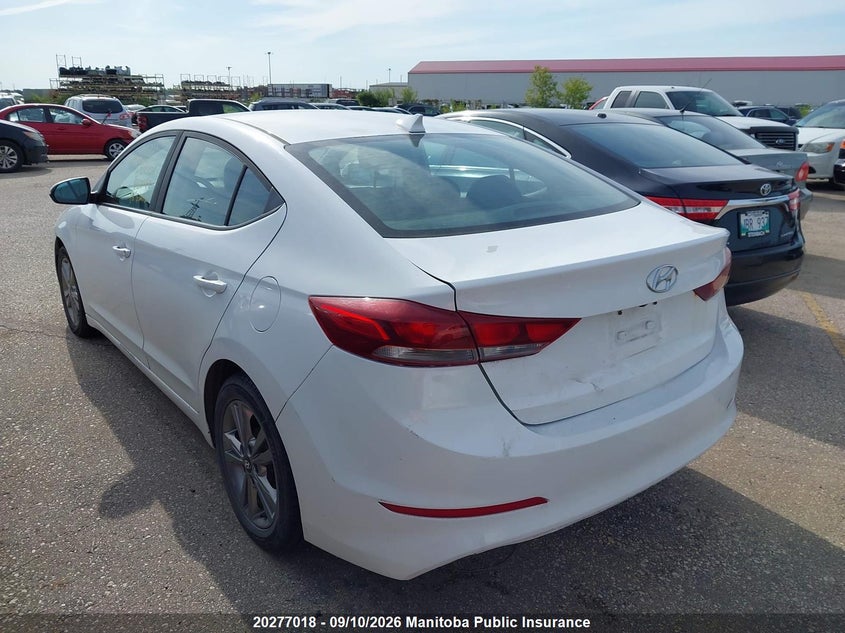 Vin: kmhd84lf9ju631188, lot: 10288002, hyundai elantra gl 20183