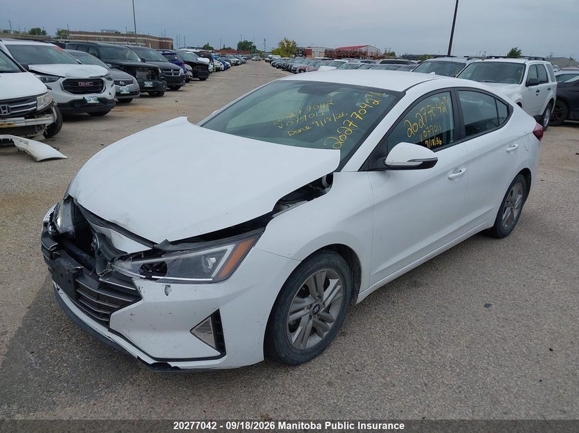 Vin: kmhd84lfxlu079011, lot: 10288026, hyundai elantra preferred 20202