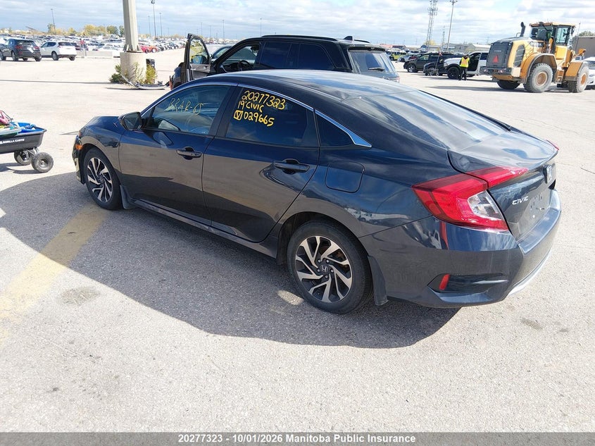 Vin: 2hgfc2f76kh029665, lot: 10288307, honda civic ex 20193