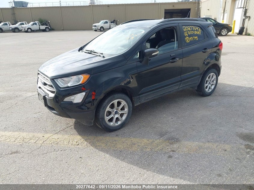 Vin: maj6p1ul1jc189795, lot: 10288626, ford ecosport se 20182