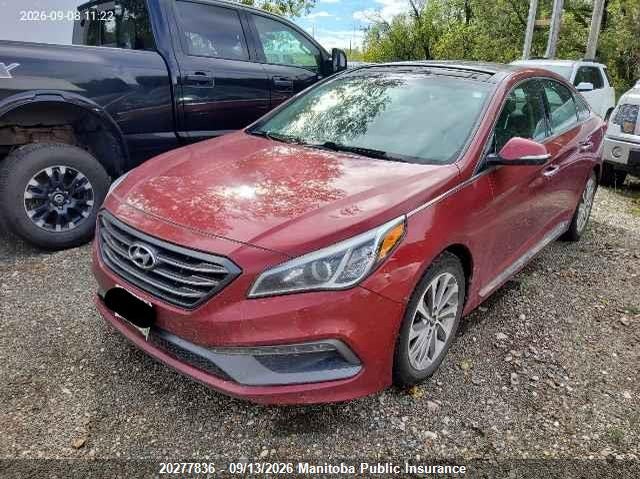 Vin: 5npe34af9fh060605, lot: 10288820, hyundai sonata sport 20152
