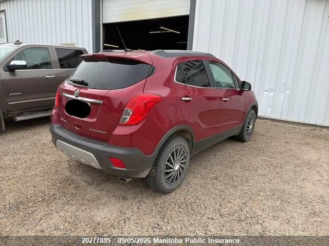 Vin: kl4cjcsbxdb190307, lot: 10288869, buick encore 20134