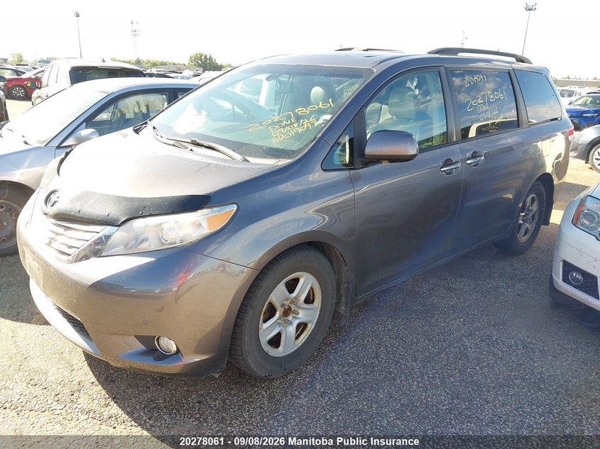 Vin: 5tdyk3dc9bs019097, lot: 10289045, toyota sienna xle v6 20112