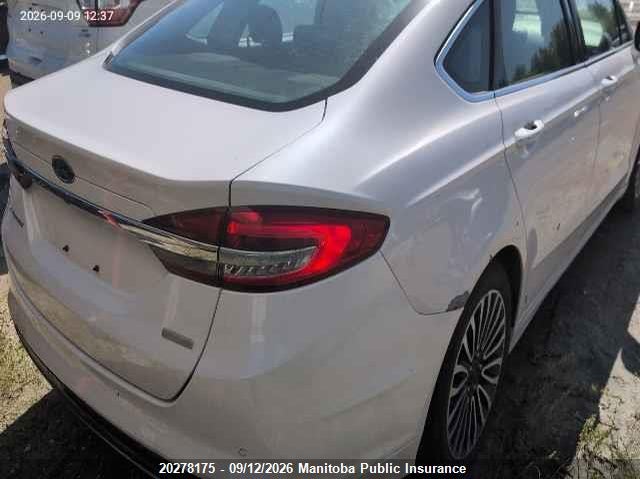 Vin: 3fa6p0t9xhr127095, lot: 10289159, ford fusion platinum 20174