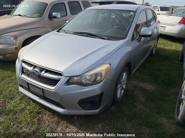 Vin: jf1gpac67cg230359, lot: 10289162, subaru impreza 2.0i 20122