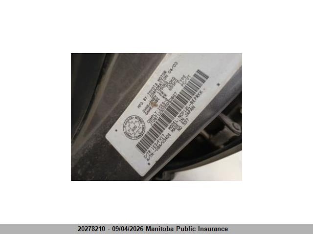 2003 TOYOTA ECHO SEDAN 1.5L I4 FI 16V F4