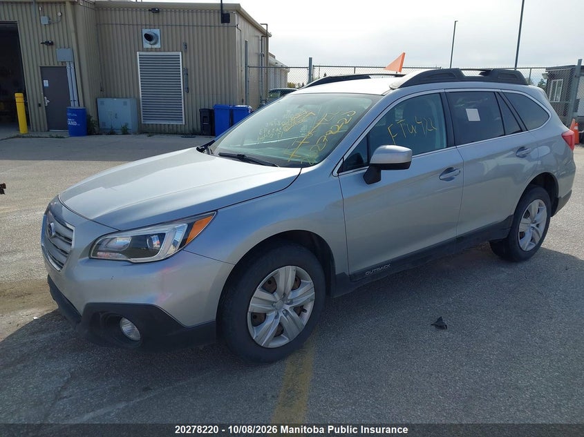 Vin: 4s4bscac0h3343393, lot: 10289204, subaru outback 2.5i 20172