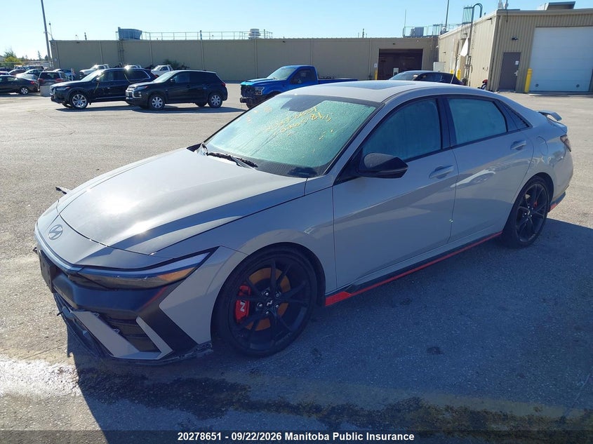 Vin: kmhlw4dk3su026081, lot: 10289635, hyundai elantra n 20252
