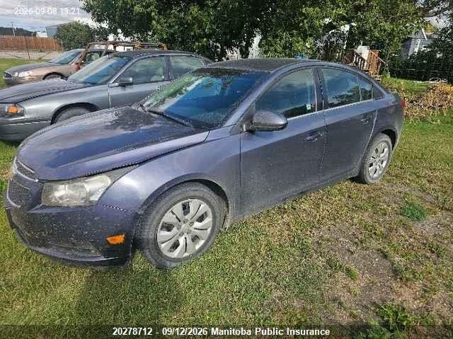 Vin: 1g1pc5sb5d7267402, lot: 10289696, chevrolet cruze lt turbo 20132