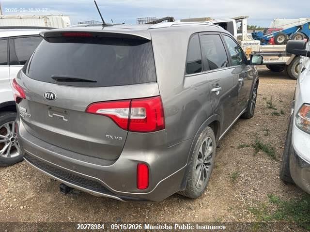Vin: 5xykwda71fg626024, lot: 10289968, kia sorento sx/sx limited 20154