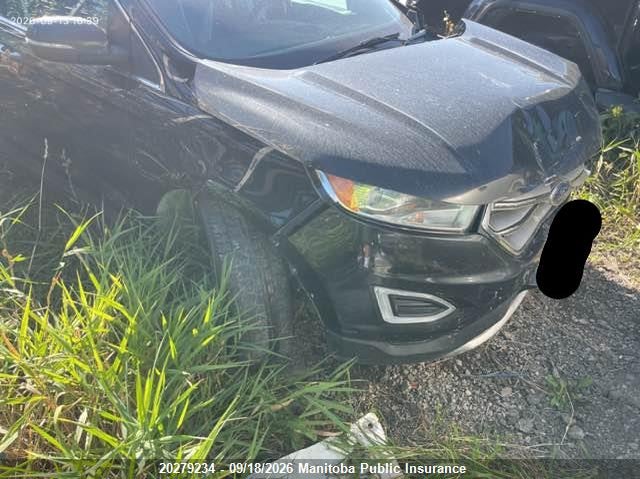 Vin: 2fmtk4j82fbb46261, lot: 10290218, ford edge sel 20152