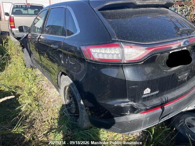 Vin: 2fmtk4j82fbb46261, lot: 10290218, ford edge sel 20153