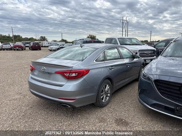 Vin: 5npe24af7fh120626, lot: 10290346, hyundai sonata gl 20154