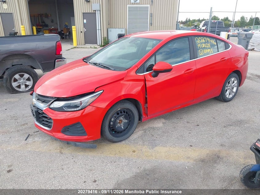 Vin: 1g1be5sm0k7101453, lot: 10290400, chevrolet cruze lt turbo 20192