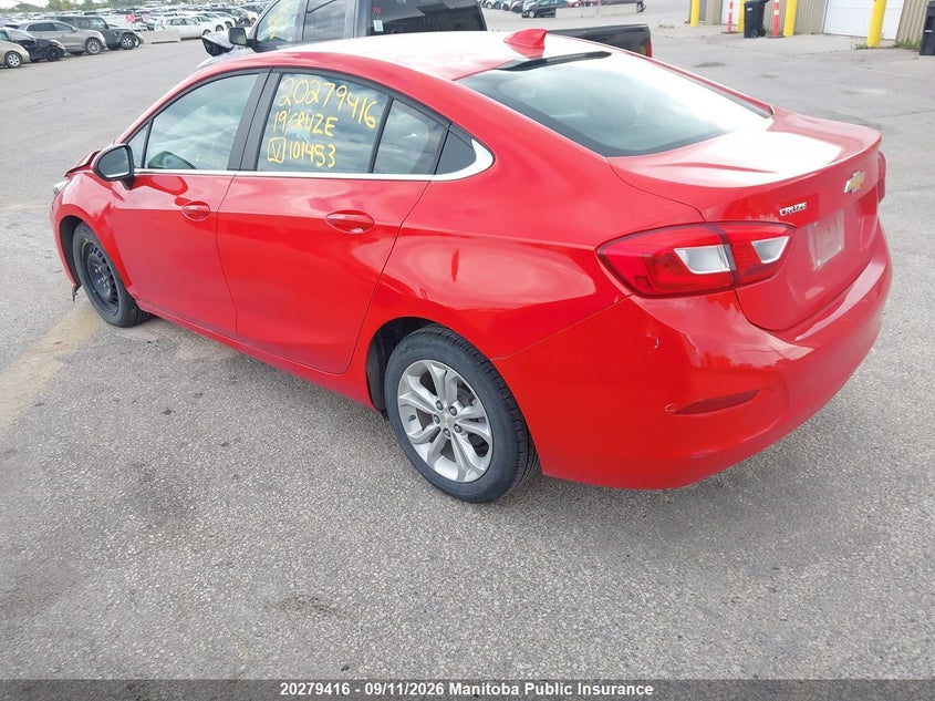 Vin: 1g1be5sm0k7101453, lot: 10290400, chevrolet cruze lt turbo 20193