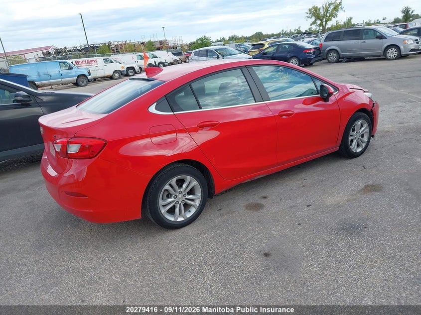 Vin: 1g1be5sm0k7101453, lot: 10290400, chevrolet cruze lt turbo 20194