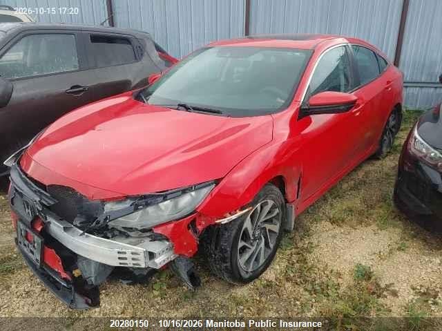 Vin: 2hgfc2f84jh006182, lot: 10291134, honda civic ex 20182