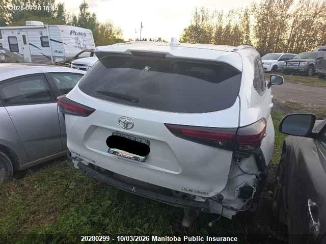 Vin: 5tdkdrbh9rs543460, lot: 10291283, toyota highlander xle 20244