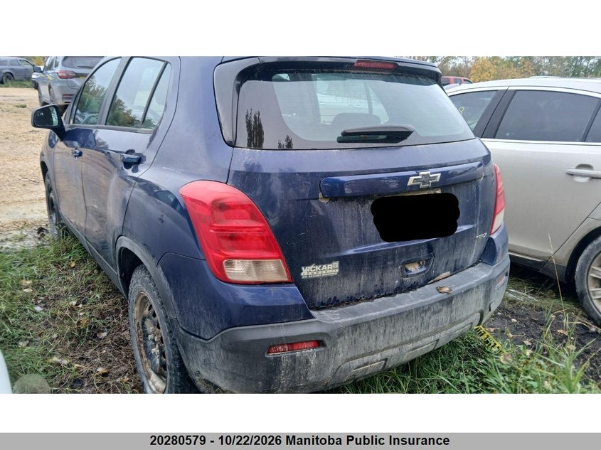 Vin: 3gncjkeb8el213246, lot: 10291563, chevrolet trax ls 20143
