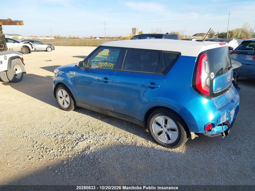 Vin: kndjx3ae4g7005375, lot: 10291817, kia soul ev 20163