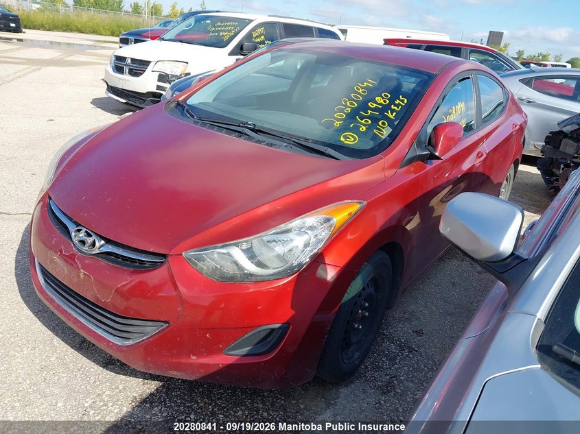 Vin: 5npdh4ae1dh264980, lot: 10291825, hyundai elantra gl 20132