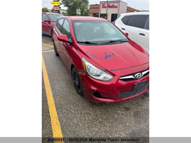 Vin: kmhct5ae4cu043888, lot: 10291925, hyundai accent gl 20121