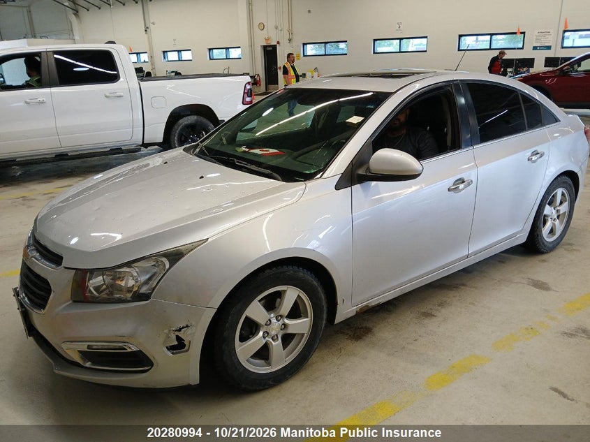 Vin: 1g1pe5sb4f7294202, lot: 10291978, chevrolet cruze lt turbo 20152