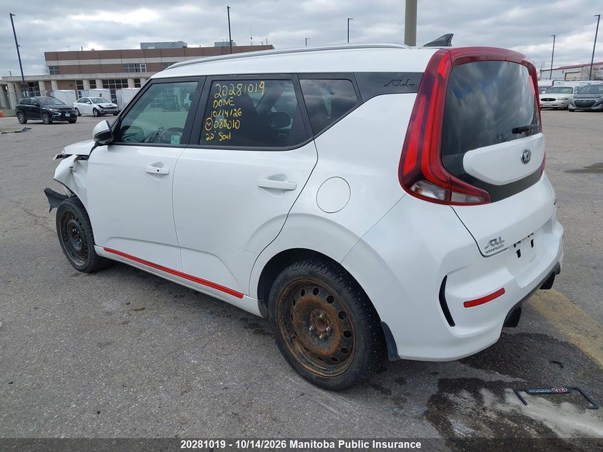 Vin: kndj33au9l7088010, lot: 10292003, kia soul gt-line limited null 20203