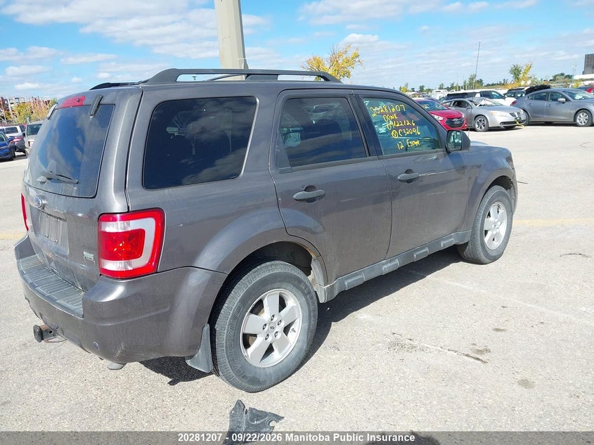 Vin: 1fmcu9dg0ckc32096, lot: 10292191, ford escape xlt v6 20124