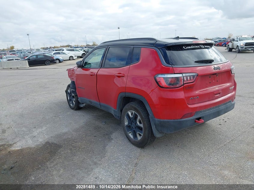 Vin: 3c4njddb0jt265821, lot: 10292473, jeep compass trailhawk 20183
