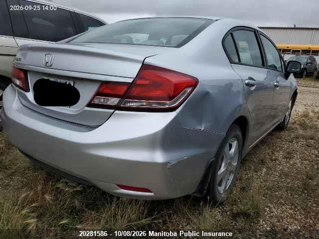 Vin: 2hgfb2e48dh012587, lot: 10292570, honda civic lx 20134