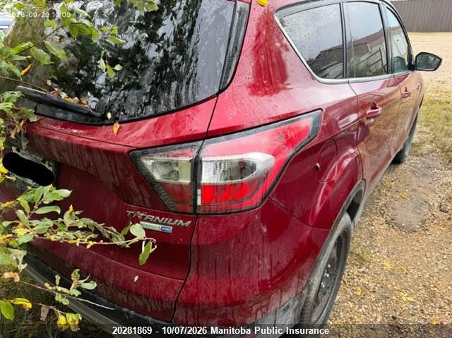 Vin: 1fmcu9j98hub69928, lot: 10292853, ford escape titanium 20174